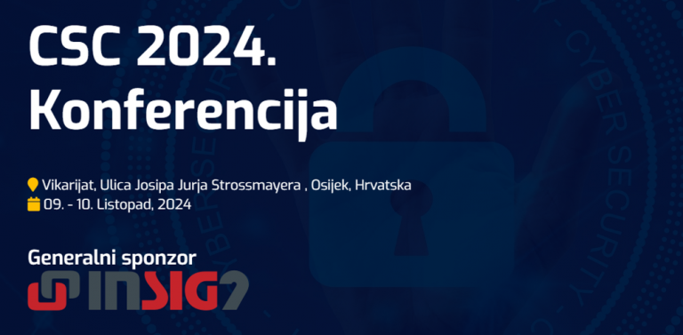 8. CSC konferencija “Umjetna inteligencija u kibernetičkoj sigurnosti”, 9.-10.10.2024., Osijek