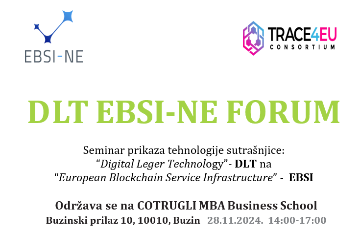 Poziv na seminar “DLT EBSI-NE Forum”, 28.11.2024., 14 sati