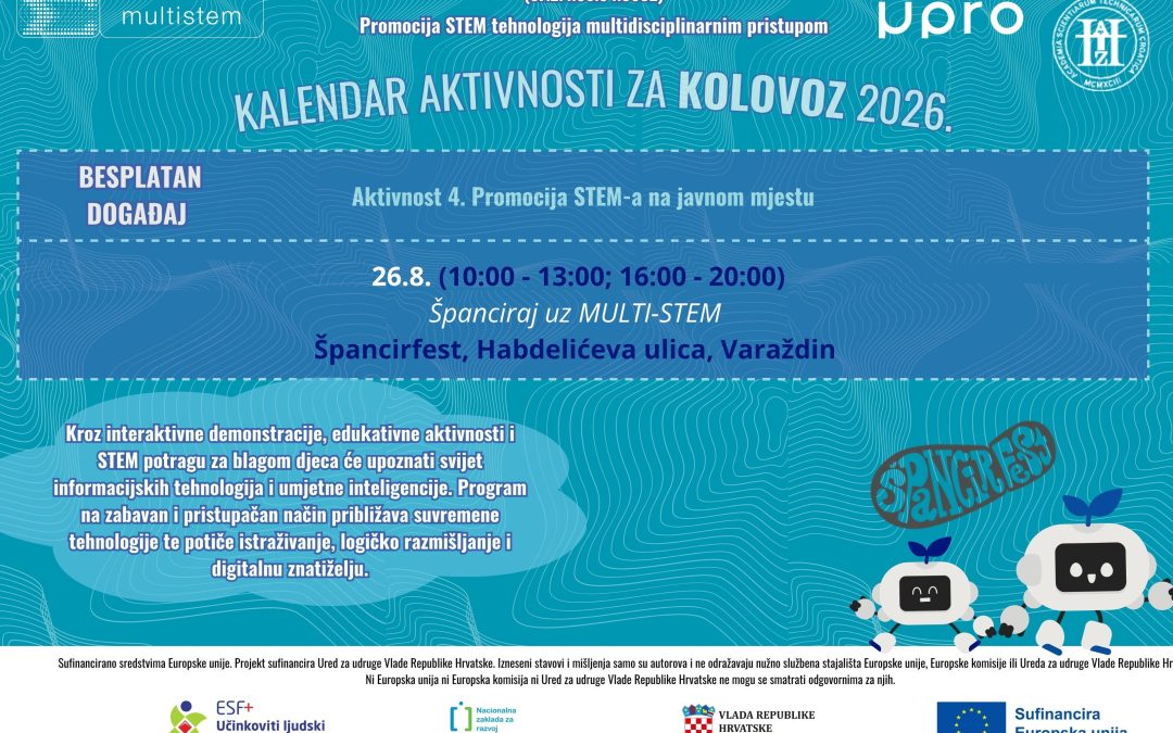 Projekt MULTI-STEM: Kalendar aktivnosti za kolovoz 2026.